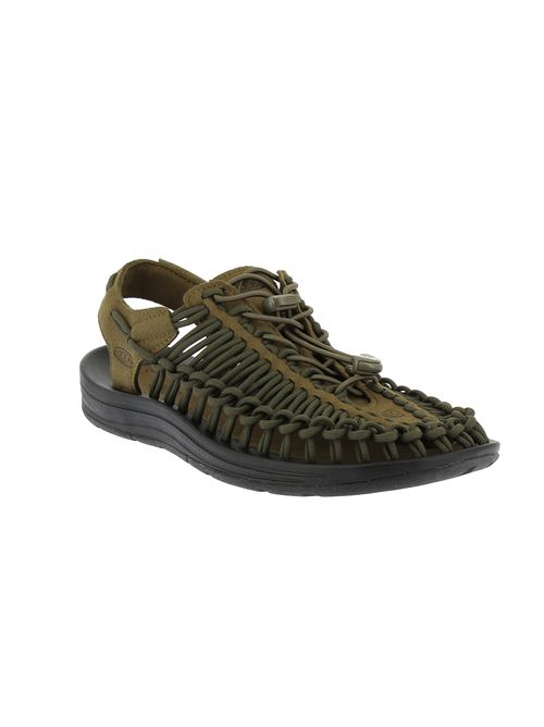 Uneek sandalo da uomo in corda intrecciata verde militare KEEN | UNEEK MAN1023381